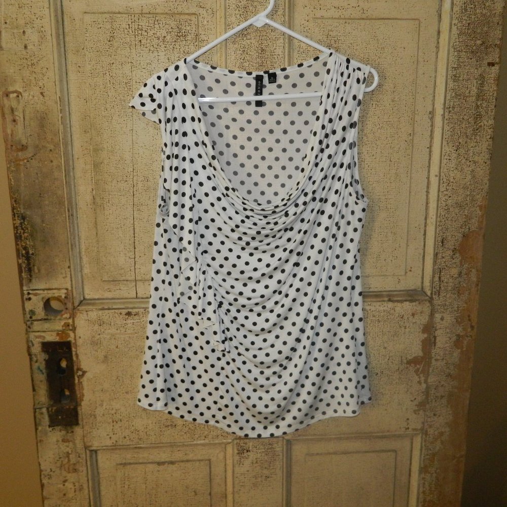 INOIS Ruched Side Ruffle Blouse Size XL (R-55)